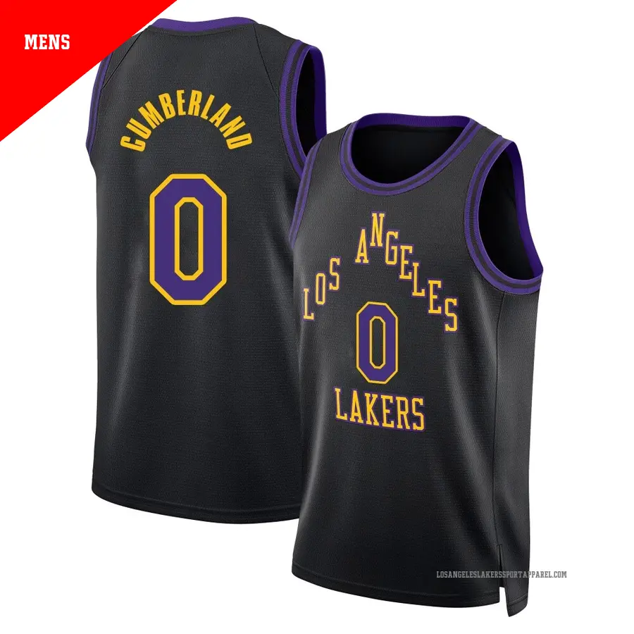 ＃0 Men's Jarron Cumberland Los Angeles Lakers 2025/26 Swingman Black City Edition Jersey