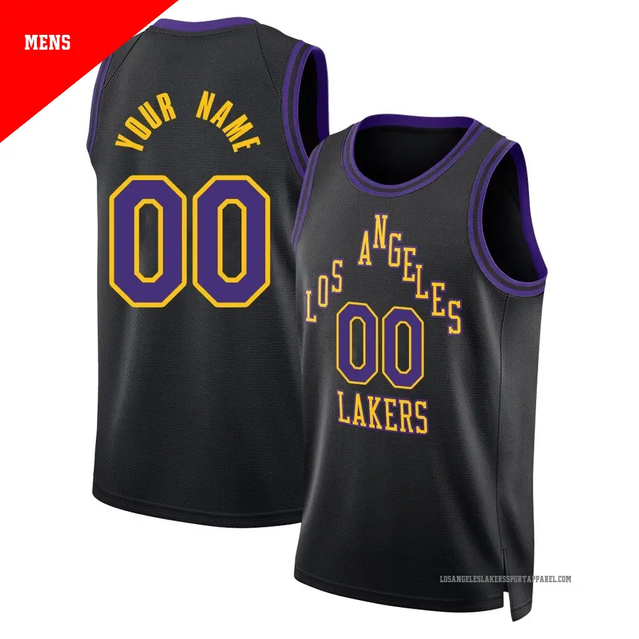 ＃00 Men's Custom Los Angeles Lakers 2025/26 Swingman Black City Edition Jersey