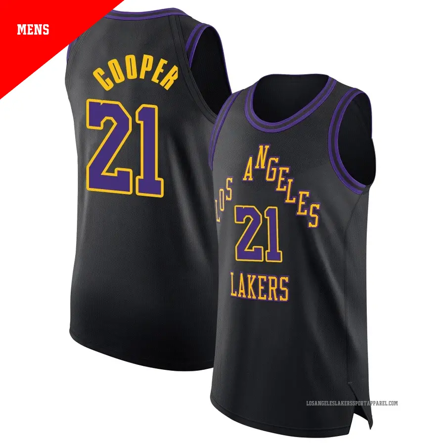 ＃21 Men's Michael Cooper Los Angeles Lakers 2025/26 Authentic Black City Edition Jersey